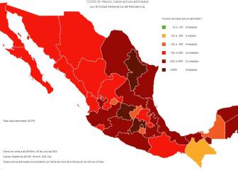 Mapa y casos de coronavirus en México por estados hoy 31 de julio