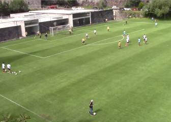 Juan Dinenno sorprendió con golazo en la práctica de Pumas