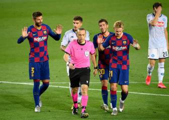 Árbitros mexicanos reaccionan al partido del Barcelona-Napoli