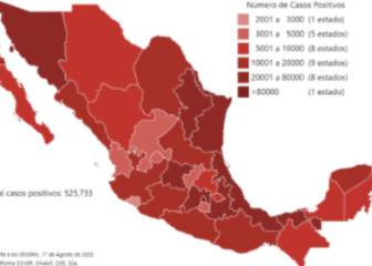 18 entidades registran menos de mil contagios activos estimados