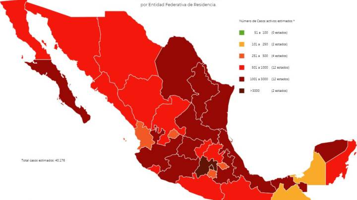 Mapa y casos de coronavirus en México por estados hoy, 20 de agosto