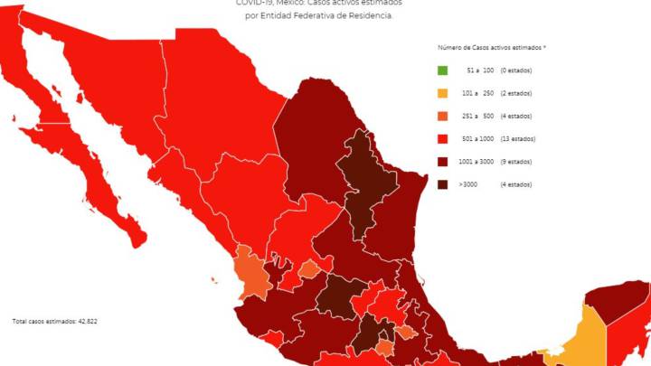 Mapa y casos de coronavirus en México por estados hoy 29 de agosto
