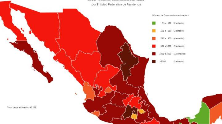 Mapa y casos de coronavirus en México por estados hoy 13 de septiembre