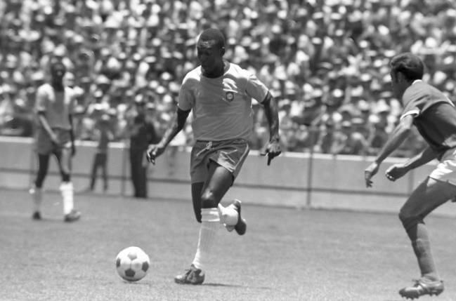 Pelé, durante un partido del Mundial de México '70