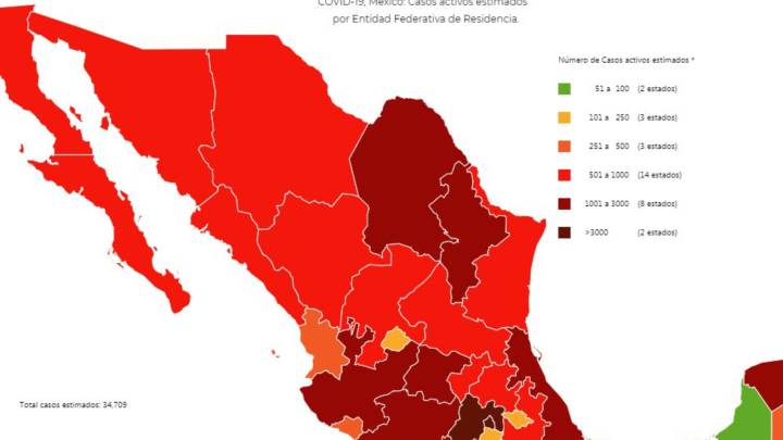 Mapa y casos de coronavirus en México por estados hoy 20 de septiembre