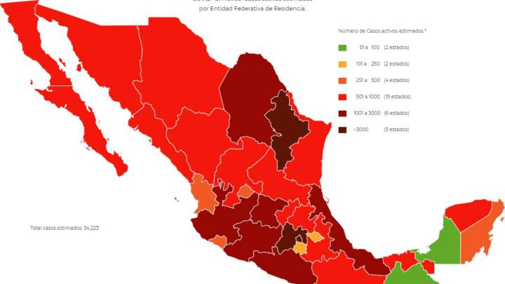Mapa y casos de coronavirus en México por estados hoy 25 de septiembre