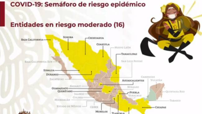 Mapa Del Semaforo Epidemiologico En Mexico Del 28 De Septiembre Al 4 De Octubre As Mexico