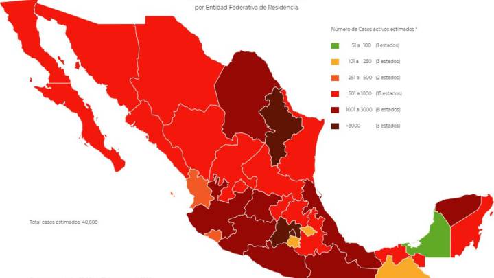 Mapa y casos de coronavirus en México por estados hoy 2 de octubre