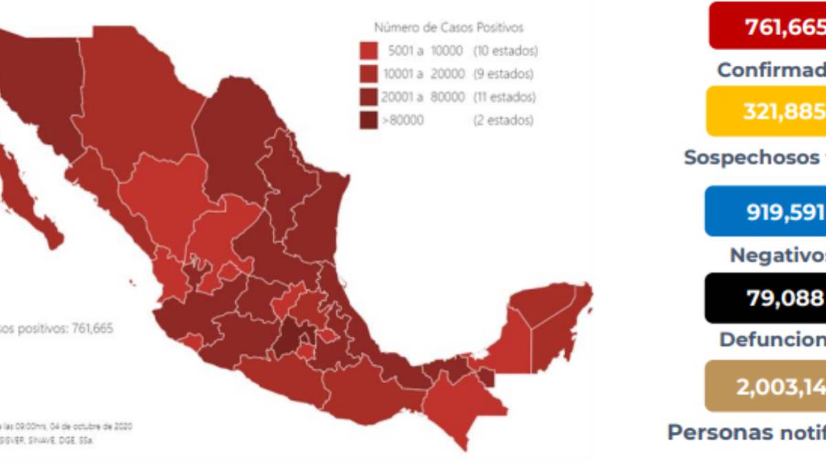 Mapa, muertes y casos de coronavirus en México por estado ...