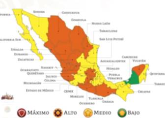 Siete entidades federativas subieron de riesgo epidemilógico