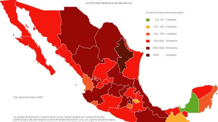 Mapa, muertes y casos de coronavirus en México por estados hoy 15 de octubre