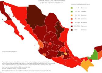 Se reportan más de 50 mil casos activos en México