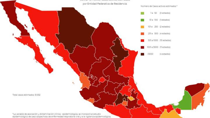 Mapa, muertes y casos de coronavirus en México por estados hoy 24 de octubre