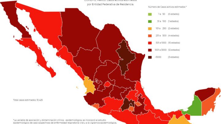 Mapa, muertes y casos de coronavirus en México por estados hoy 29 de octubre