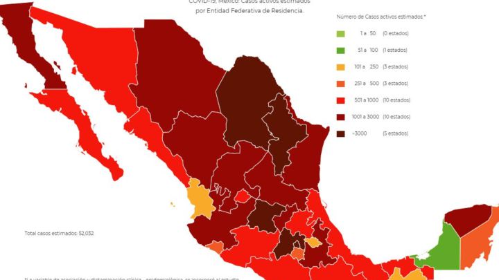 Mapa, muertes y casos de coronavirus en México por estados hoy 30 de octubre