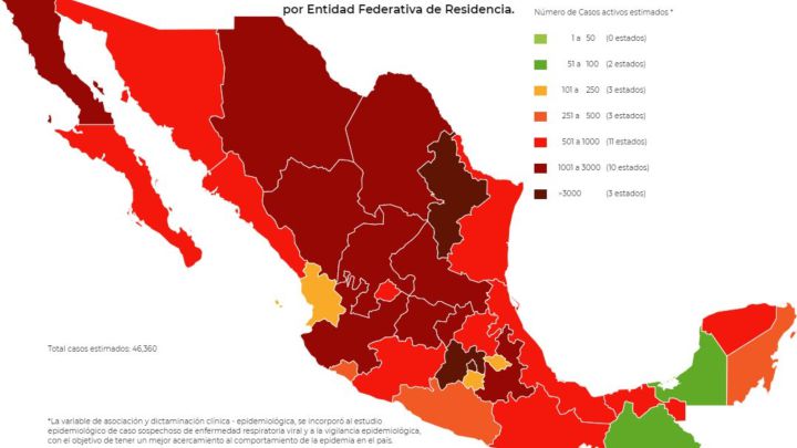Mapa, muertes y casos de coronavirus en México por estados hoy 6 de noviembre