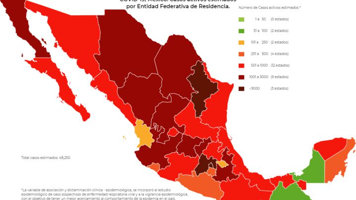 Mapa, muertes y casos de coronavirus en México por estados hoy 7 de noviembre