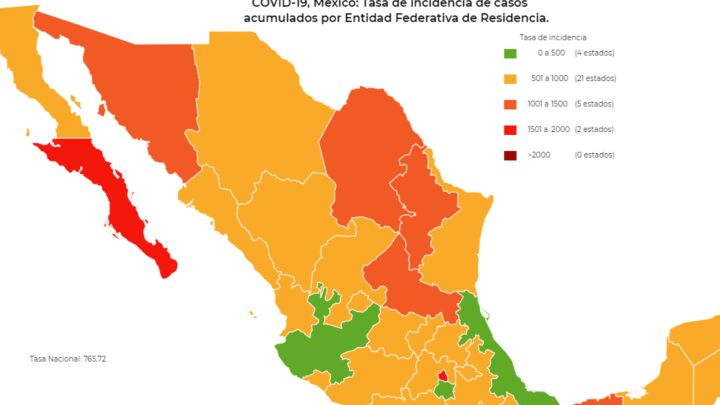 Mapa, muertes y casos de coronavirus en México por estados ...