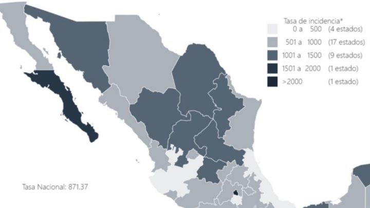 Mapa, muertes y casos de coronavirus en México por estados hoy 1 de diciembre