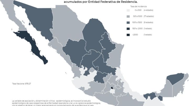 Mapa, muertes y casos de coronavirus en México por estados hoy 5 de diciembre