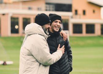¡Volvió! Raúl visitó la práctica del Wolverhampton