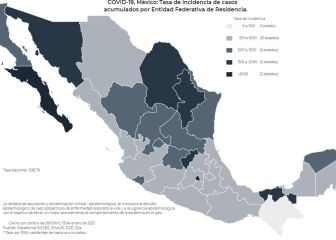 Mapa, muertes y casos de coronavirus en México por estados hoy 14 de enero