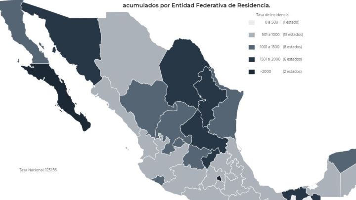 Mapa, muertes y casos de coronavirus en México por estados hoy 14 de enero