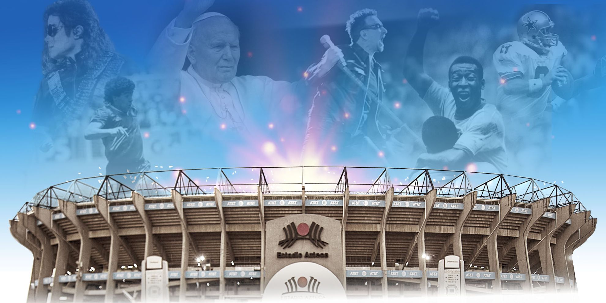 55 años del Estadio Azteca: leyendas del 'templo mayor'