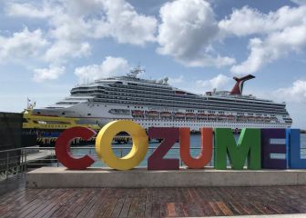 Arriba primer crucero a Cozumel, tras más de un año de inactividad por la pandemia de Covid-19