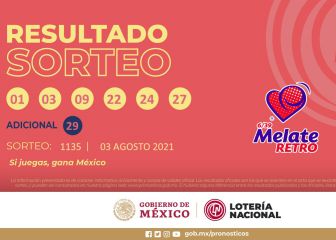 Resultados Melate Retro: números que cayeron hoy y premios del sorteo 1135 | 3 de agosto