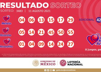Resultados Melate: números que cayeron hoy y premios del sorteo 3483 | 11 de agosto