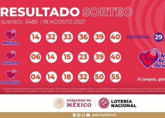 Resultados Melate: números que cayeron hoy y premios del sorteo 3485 | 18 de agosto