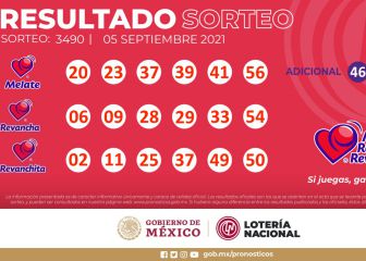 Resultados Melate: números que cayeron y premios del sorteo 3490 | 5 de septiembre