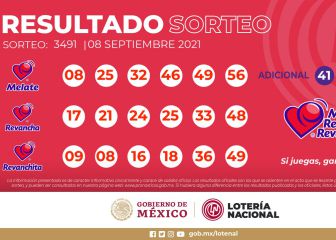 Resultados Melate: números que cayeron y premios del sorteo 3490, 8 de septiembre