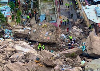 Continúan labores de rescate tras desgajamiento del Cerro del Chiquihuite