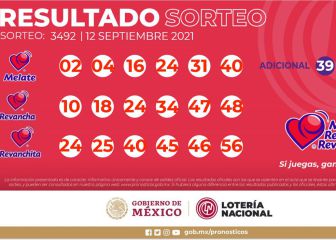 Resultados Melate: números que cayeron y premios del sorteo 3492 | 12 de septiembre