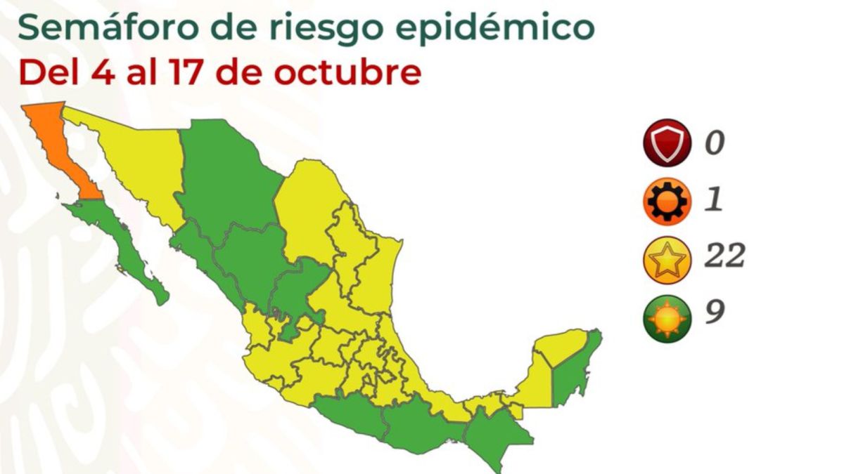 Semaforo Covid En Mexico Por Estados Asi Queda El Mapa Del 4 Al 17 De Octubre As Mexico