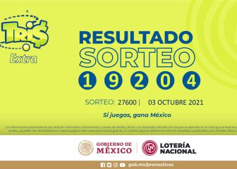 Resultados Lotería Tris Extra hoy: ganadores y números premiados | 3 de octubre