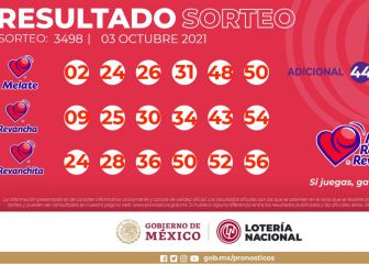 Resultados Melate: números que cayeron hoy y premios del sorteo 3498 | 3 de octubre