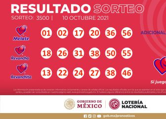 Resultados Melate: números que cayeron hoy y premios del sorteo 3500 | 10 de octubre