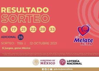 Resultados Melate Retro: números que cayeron hoy y premios del sorteo 1155 | 12 de octubre