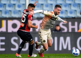 Johan Vásquez fue titular en el juego entre Genoa y Venezia