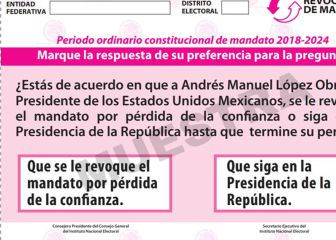 Así serán las papeletas para la Revocación de Mandato