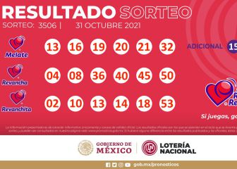 Resultados Melate: números que cayeron hoy y premios del sorteo 3506 | 31 de octubre