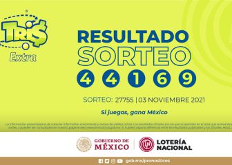 Resultados Lotería Tris Extra hoy: ganadores y números premiados | 3 de noviembre