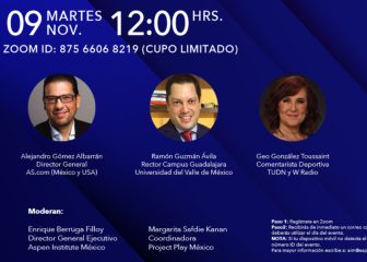 Aspen Institute México presenta el Webinar sobre el Papel de los Medios de Comunicación en la Actividad Física y Deporte