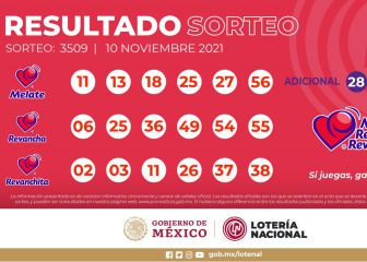 Resultados Melate: números que cayeron hoy y premios del sorteo 3509 | 10 de noviembre