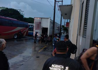 Rescatan a 600 migrantes hacinados en tráileres en Veracruz