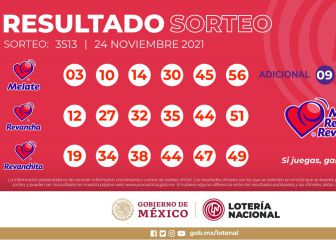 Resultados Melate: números que cayeron hoy y premios del sorteo 3513 | 24 de noviembre