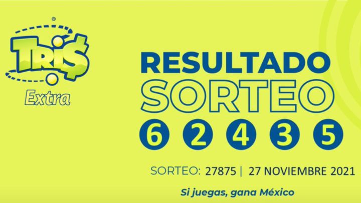 Resultados Lotería Tris Extra hoy: ganadores y números premiados | 27 de noviembre
